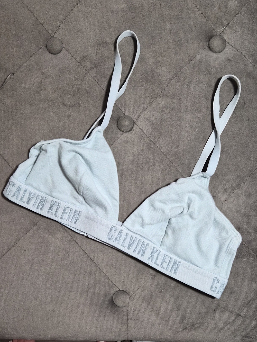 Calvin Klein Pale Blue Wireless Triangle Bralette S/m
